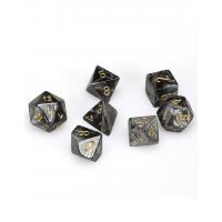 Polyhedral Dice Set - Lustrous Black/Gold