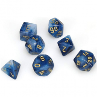 Polyhedral Dice Set - Phantom Teal/Gold