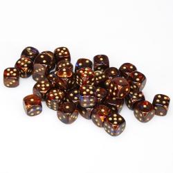 D6 Dice Block - Scarab Blue Blood/Gold (12mm)