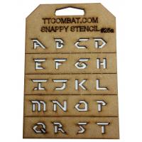 Stencil #25a - Futuristic Letters