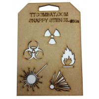 Stencil #30a - Hazard Signs (A)