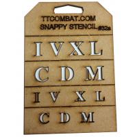 Stencil #32a - Large Roman Numerals